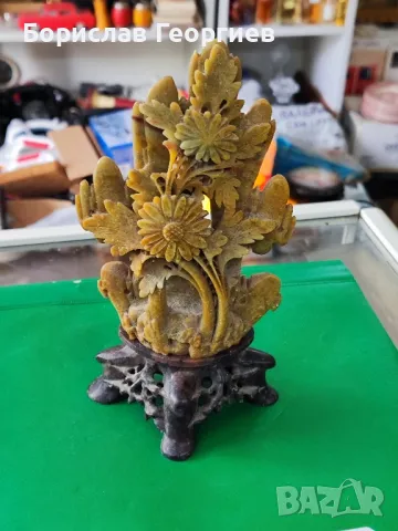 Статуетка цветя от сапунен камък