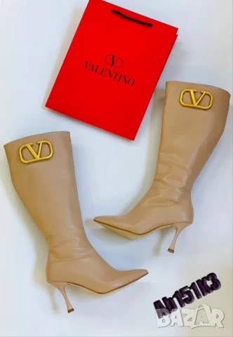 ботуши на ток valentino garavani от естествена кожа , снимка 2 - Дамски ботуши - 50745537