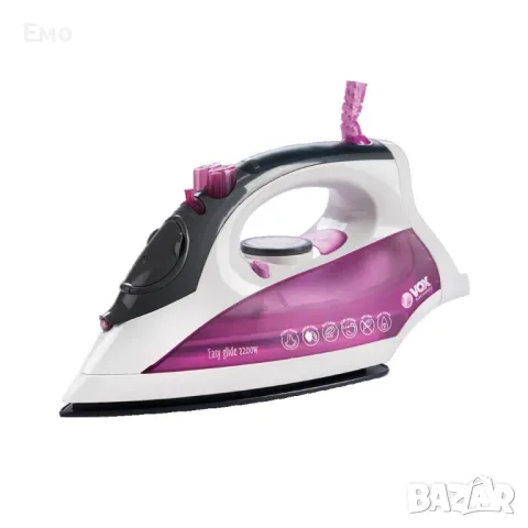 Парна ютия с керамична плоча - Мощност 2200W - Лесно гладене. Гаранция 24 Месеца, снимка 4 - Ютии - 48058642