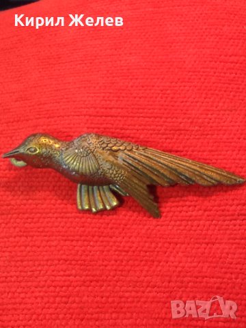 СТАРА БРОНЗИРАНА ОЛОВНА ФИГУРКА ПТИЦА ИНТЕРЕСНА за ЗАКАЧАНЕ КОЛЕКЦИЯ 30962, снимка 7 - Колекции - 38137963