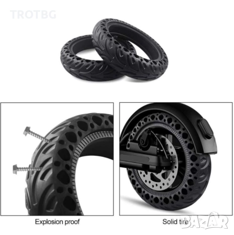 Плътна гума 8.5×2 за Xiaomi 1S / M365 / Pro / Pro2 и Gotrax G4 / Xr / V2, снимка 4 - Други спортове - 52587779