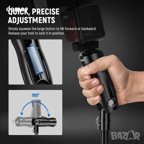 Стойка за светкавица NEEWER Cold Shoe, снимка 4 - Чанти, стативи, аксесоари - 42009810