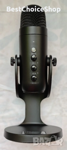  USB кондензаторен микрофон за PC, Mac, мобилен телефон, PS4, PS5,  за игри, подкаст, запис, стрийм, снимка 6 - Микрофони - 53614890