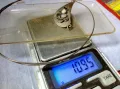 РАЗКОШНА СРЕБЪРНА ОГЪРЛИЦА с КРАЛСКИ СЕДЕФ СРЕБРО ВИСОКА ПРОБА РЪЧНА РАБОТА ЧАСТ от КОМПЛЕКТ 47560, снимка 7