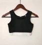 Ново спортно дамско черно бюстие с бяло топ XS размер, снимка 1