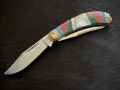 Колекционерски сгъваем нож с уникална дръжка  и с два остриета Bow Trapper Stoneworx (RR2414), снимка 1