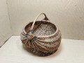 Стара Ръчно Изработена Плетена Кошница. / 1630., снимка 1