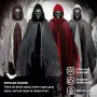 Нов Grim Reaper костюм за Хелоуин маскарад парти карнавал с плащ качулка и страшна маска череп, снимка 7