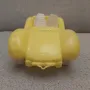 Стара Соц Българска Пластмасова Играчка Жълта Кола, снимка 4