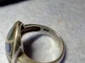 ПРЕКРАСЕН ВИНТИДЖ АРТ СЕДЕФЕН СРЕБЪРЕН ПРЪСТЕН СРЕБРО 925 с РЪЧНО ИНКРУСТИРАН КРАЛСКИ СЕДЕФ 47534, снимка 9