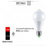 12W LED крушка с датчик за движение, включва се сама при движение в тъмното, снимка 7