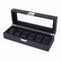 2166 Луксозна карбонова кутия за часовници за 6 часовника, снимка 5