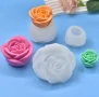 3D 3 размера рози Силиконов молд форм за свещи гипс сапун смола фондан за декорация на торта , снимка 5