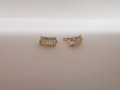 Златни обеци с цирконий 1, снимка 7