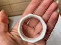 Красиви 12 пръстена от Англия от костен порцелан с рози , снимка 6