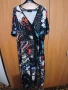 НОВА 3xl ПРЕКРАСНА ДЪЛГА РОКЛЯ С ПЪСТРИ ПЕПЕРУДИ към нея има коланче и скрънч за коса , снимка 2