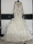 Бяла рокля с пера, снимка 1 - Сватбени аксесоари - 41266254