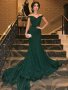Бална рокля от пайети в зелено, снимка 1 - Рокли - 40621803