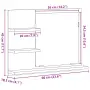 vidaXL Огледало за баня, бяло, 60x10,5x45 см, инженерно дърво, снимка 7