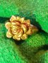 Старинен бронзов пръстен роза ювелирна изработка уникат -12739, снимка 1 - Антикварни и старинни предмети - 28889239