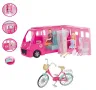 Розова каравана и велосипед с кукли S_1228114, снимка 1