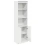 vidaXL Висок шкаф, бял, 50x35x180 cм инженерно дърво, снимка 5