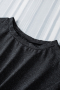 Дамска рокля в черно с къс ръкав и ефектен набор с връзки, снимка 6