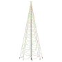vidaXL Коледно дърво с метален стълб, 1400 LED, многоцветно, 5 м（SKU:328638