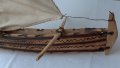 Дървена лодка с платна за декорация, морски декор, модел, макет, снимка 8