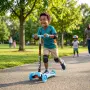 Детска тротинетка 21st Scooter със светещи колела, сгъваема, до 50кг – Синя, снимка 2
