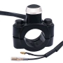 Greluma 12V Бутон за изключване на кормилото на мотоциклет 22 мм (7/8") с монтажна плоча НОВО, снимка 1