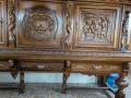Антикварен дъбов масивен бюфет в стил Неоренесанс, снимка 7