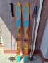 Детски ретро ски произведени в Германия с дължина 100 см и щеки 95 см  запазени, снимка 2
