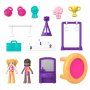 Игрален комплект Polly Pocket гимнастика и балет - във формата на пеперуда с пайети / Mattel, снимка 3