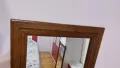Правоъгълно винтидж огледало с масивна дървена рамка в отлично състояние., снимка 5