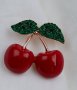 Стилна брошка "Черешки"- CHERRY Brooch, снимка 5