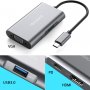 USB C хъб Manelord, VGA, 4K HDMI, двоен дисплей, 87W PD порт, USB 3.0, снимка 2
