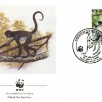 Хондурас - 4 броя FDC Комплектна серия - WWF - Маймуни, снимка 3 - Филателия - 38619026