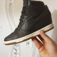 високи кецове Nike Dunk Sky Hi  Brown High Top  номер 41, снимка 6 - Маратонки - 39860982