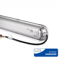 LED Осветително тяло 120см 60W 7200lumen Влагозащитено IP65 V-tac Samsung диод 5г, снимка 4 - Лед осветление - 33924352