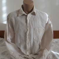 Мъжка риза с дълъг ръкав лен и памук HEMA, снимка 1 - Ризи - 42483849