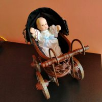 Антикварна колекционерска количка за кукли, снимка 10 - Колекции - 39908028