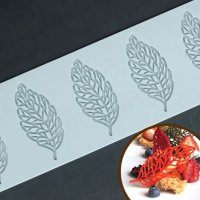 5 есенни листа листо перо дантела силиконов килим молд форма украса торта с фондан шоколад гъмпейст, снимка 2 - Форми - 39101338
