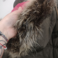 Дамско зимно яке с качулка естествена кожа, Authentic, 44 размер, XL, снимка 6 - Якета - 36211986