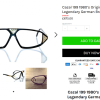 Колекционерски очила Cazal, снимка 18 - Антикварни и старинни предмети - 36180522