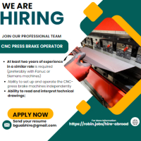 CNC press brake operator with experience ( €575-€600net/week), снимка 1 - Работа в Холандия - 44792219