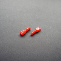 Капачка/маншон за кабелна обувка силиконова червена 6,3mm, снимка 1 - Друга електроника - 42530346