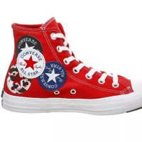 кецове Converse All Star Hi Univeristy Red Black Rush Blue Multi Logo  номер 45 , снимка 1 - Кецове - 40940586