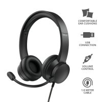 Слушалки с микрофон Trust Rydo USB Headset – като нови, снимка 6 - Слушалки и портативни колонки - 42620369