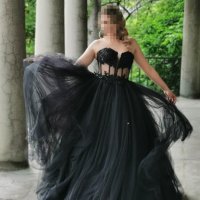 Официална, черна, бална рокля , снимка 1 - Рокли - 44501056